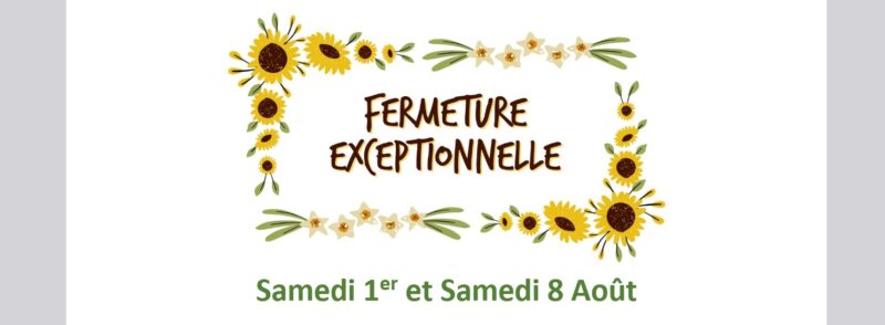 Fermeture exceptionnelle de la Médiathèque-Ludothèque – samedi 1er et samedi 8 août